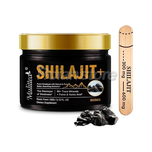 Suplemento Shilajit Dietetico Vegano 100% Organico 600 mg
