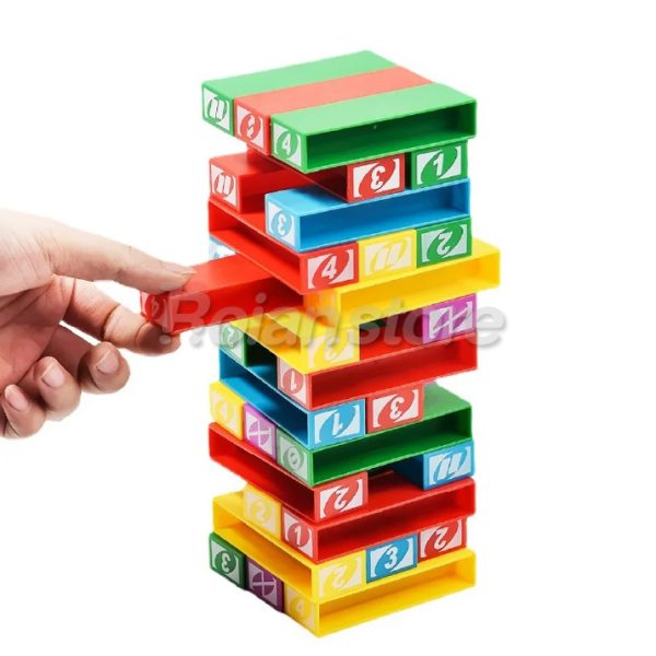 Juego Mesa UNO Stacko Bloques Apilables Multicolor Familiar