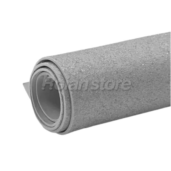 Pack 5 Pliegos Goma Eva Glitter 60x40cm Espesor 2mm Gris Plata