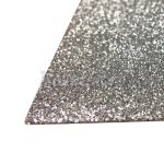 Pack 5 Pliegos Goma Eva Glitter 60x40cm Espesor 2mm Gris Plata - Imagen 2