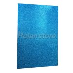 Pack 5 Pliegos Goma Eva Glitter 60x40cm Espesor 2mm Azul Claro - Imagen 3