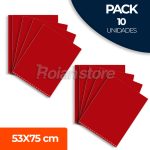 Pack x10 Carton Artel Forrado Rojo 53x75 Cm Liquidacion - Imagen 4