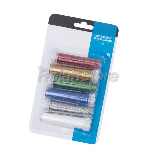 Pack 25und Escarcha Colores Varios Con Dosificador Brillante
