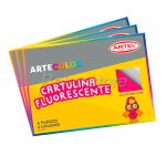 Pack 10und Cartulinas Fluorescente 6 Pliegos 25x35 Colores