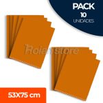 Pack x10 Carton Artel Forrado Naranja 53x75 Cm Liquidacion - Imagen 4