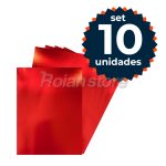 Cartulina Metalizada Rojo 50x70 Set 10 Pliegos Manualidades - Imagen 2