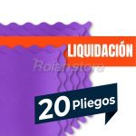 Set 20 Pliegos Papel De Arroz Color Morado 40x40 Decoracion - Imagen 2