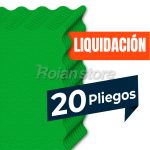 Set 20 Pliegos Papel De Arroz Color Verde Claro 60x60 Decoracion - Imagen 2