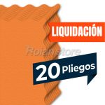 Set 20 Pliegos Papel De Arroz Color Naranja 60x60 Decoracion - Imagen 2