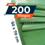 Papel De Seda Pliego 50x70 Color Verde Set 200und - Imagen 2