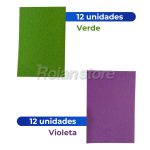 Pack Laminas Goma Eva 72un Colores Varios 20x30cm Remate - Imagen 2