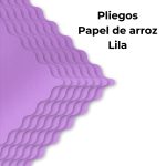Set 20 Pliegos Papel De Arroz Color Lila 40x40 Decoracion - Imagen 4