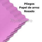 Set 20 Pliegos Papel De Arroz Color Rosado 40x40 Decoracion - Imagen 4
