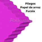 Set 20 Pliegos Papel De Arroz Color Fucsia 40x40 Decoracion - Imagen 4