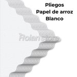 Set 20 Pliegos Papel De Arroz Color Blanco 40x40 Decoracion - Imagen 4