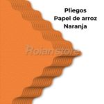 Set 20 Pliegos Papel De Arroz Color Naranja 60x60 Decoracion - Imagen 4