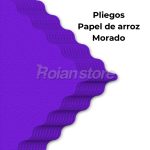 Set 20 Pliegos Papel De Arroz Color Morado 60x60 Decoracion - Imagen 4