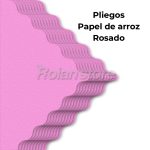 Set 20 Pliegos Papel De Arroz Color Rosado 60x60 Decoracion - Imagen 4
