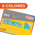 Pack 2und Cartulina Corrugada Metalizada 6 Pliegos 25x35 - Imagen 5