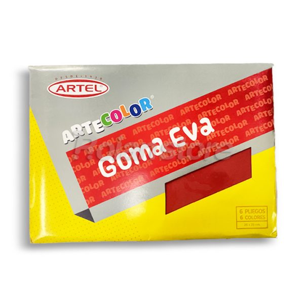 Pack 7 unidades Goma Eva 6 Pliegos 6 Colores Liquidacion