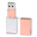 Pendrive Flash USB 2.0 x6 Unidades Oro Rosa Cristal Led