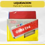Pack 7 unidades Goma Eva 6 Pliegos 6 Colores Liquidacion - Imagen 2