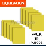 Pack x10 Carton Artel Forrado Amarillo 53x75 Cm Liquidacion - Imagen 2