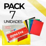 Pack 7 unidades Goma Eva 6 Pliegos 6 Colores Liquidacion - Imagen 4