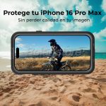 Carcasa Iphone 16 Pro Max Sumergible Waterproof Black Gray - Imagen 7