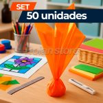 Papel Celofan Color Naranja Set 50 Unidades 100 x 80 cm - Imagen 2