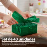 Papel Celofan Color Verde Set 40 Unidades 100 x 80 cm - Imagen 3