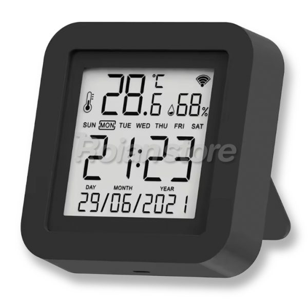 Reloj Sensor Int. Temperatura Humedad Wifi Tuya Alexa Mod3