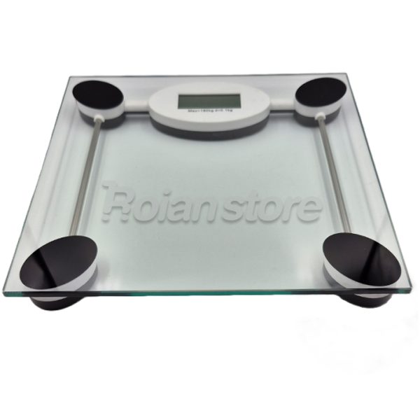 Balanza Pesa Digital Base Vidrio Cuadrado Baño 180kg LCD