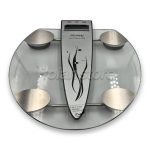 Balanza Pesa Digital Base Vidrio Redonda Weiders Baño 150kg - Imagen 5