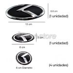 Set 6 Emblemas Kia Coreano Optima Compatible K2-K5 Sorento - Imagen 3