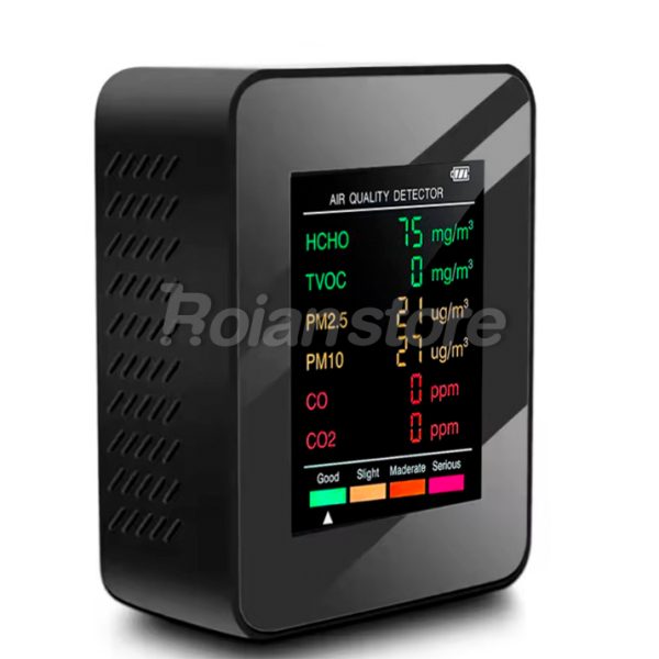 Monitor Calidad de Aire 6 en 1 HCHO TVOC PM2.5 PM10 CO CO2 (N)