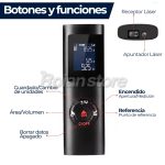 Medidor Distancia Puntero Laser Telemetro Recargable 60Mts - Imagen 2
