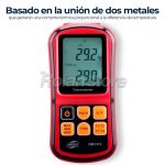 Termometro Medidor Industrial Gm1312 Termopar J K T E N R S - Imagen 2