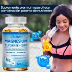 Magnesio Glicinato Zinc Muscular Vitamina D3 B6 120 Capsulas - Imagen 3