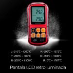 Termometro Medidor Industrial Gm1312 Termopar J K T E N R S - Imagen 5
