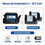 Mini Impresora Inyeccion Tinta Portatil 2 Cartuchos Mod3 - Imagen 5