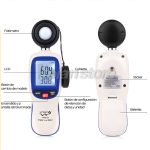 Luxometro Digital Medidor Luz 200.000 Lux Bluetooth WT81B - Imagen 5