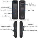 Mini Camara Profesional Portatil Voz/Video 1080p Recargable - Imagen 5