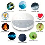 Maquina Ruido Blanco Sonido Relajante Luz Tenue Recargable - Imagen 3