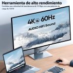 Cable Extension 1m Macho Hembra Tipo C 10gbps Usb 3.2 Pd100w - Imagen 2