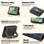 Termohigrometro Termometro Higrometro Reloj Fecha ANENG AP01 - Imagen 5