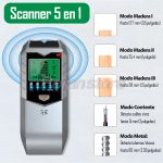 Detector Scanner 5 en 1 Metal Madera Pilares Vigas Cableado - Imagen 5