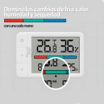 Termometro Higrometro Reloj Fecha Pantalla Digital MHO-C306 - Imagen 3