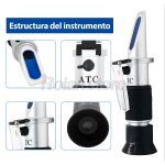 Refractometro Portatil Medidor Concentracion Brix Alcohol M2 - Imagen 5