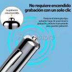 Lapiz Grabador Voz Digital Boligrafo Profesional USB Negro - Imagen 2